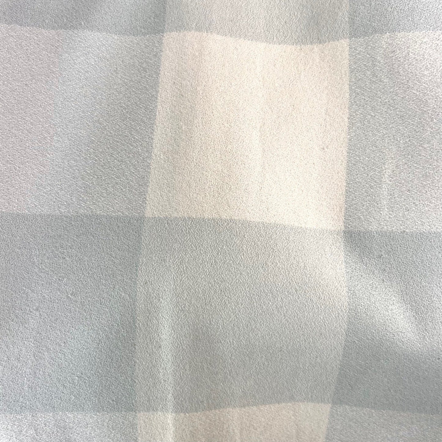 100% Organic Cotton Buffalo Plaid Large Block in Creamy White and Soft Grey Infinity and Blanket Scarves - Tampa Home & Garden Store