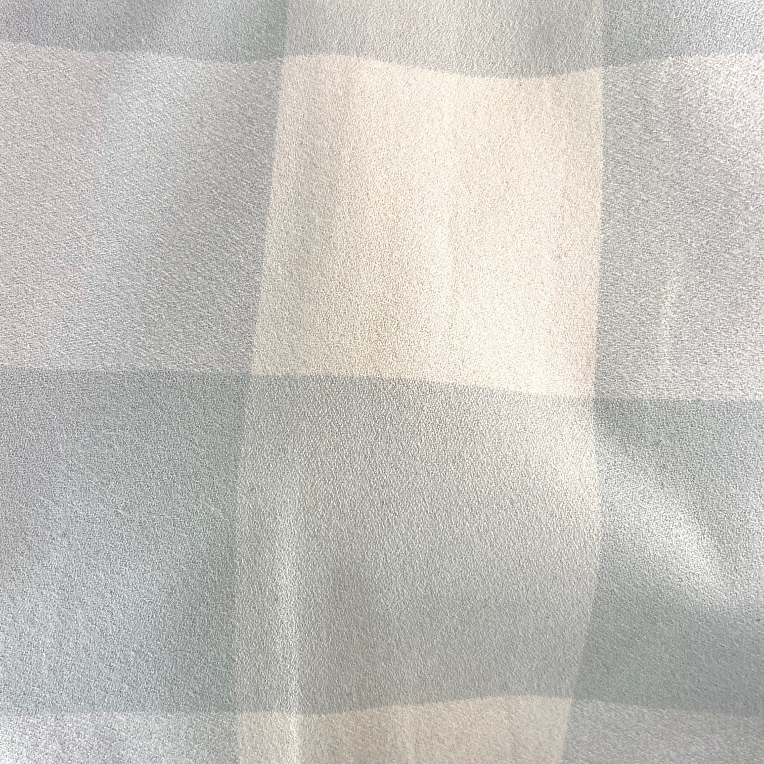 100% Organic Cotton Buffalo Plaid Large Block in Creamy White and Soft Grey Infinity and Blanket Scarves - Tampa Home & Garden Store