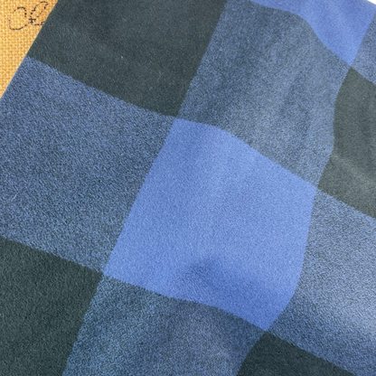 100% Organic Cotton Buffalo Plaid Large Block in Indigo and Black Infinity and Blanket Scarves - Tampa Home & Garden Store