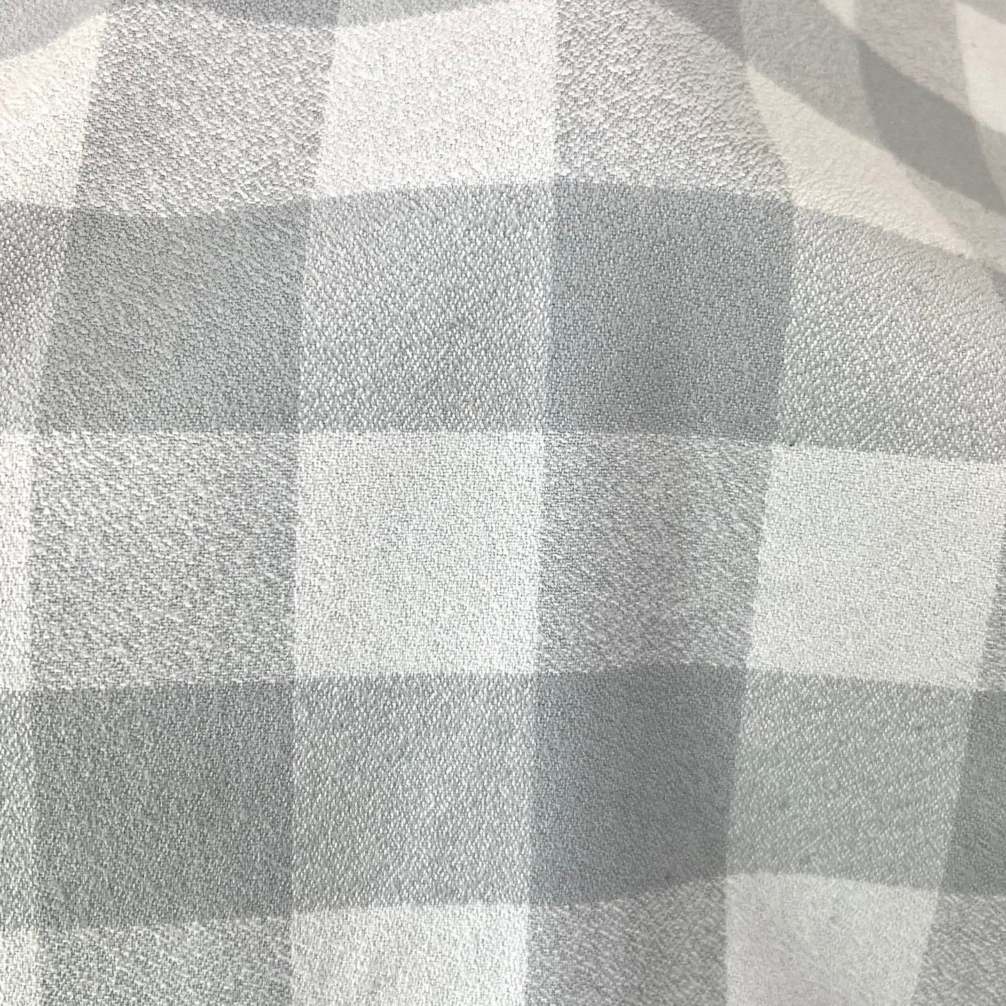 100% Organic Cotton Buffalo Plaid in Dove Grey and Soft Blue Grey Infinity and Blanket Scarves - Tampa Home & Garden Store
