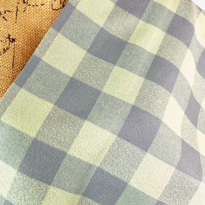 100% Organic Cotton Buffalo Plaid in Mint Green and Periwinkle Grey Infinity and Blanket Scarves - Tampa Home & Garden Store