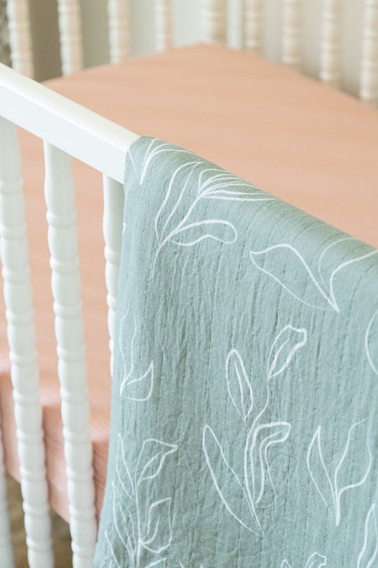 100% Organic Cotton Gauze Muslin Crib Sheet - Tampa Home & Garden Store
