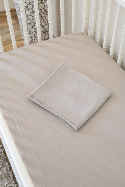 100% Organic Cotton Gauze Muslin Crib Sheet - Tampa Home & Garden Store