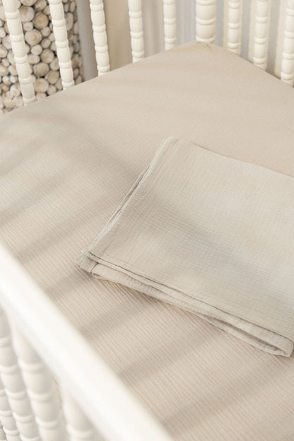 100% Organic Cotton Gauze Muslin Crib Sheet - Tampa Home & Garden Store