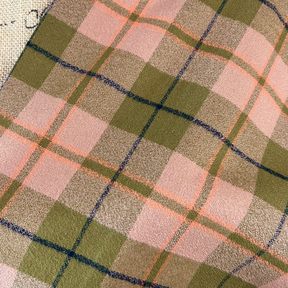 100% Organic Cotton Olive Green and Blush with Salmon and Deep Amethyst Accent Plaid Infinity and Blanket Scarves - Tampa Home & Garden Store