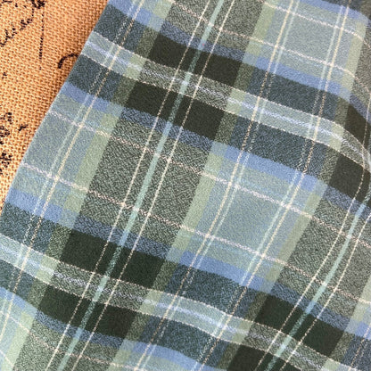 100% Organic Cotton Periwinkle Blue, Dusty Sage, and Olive Green with White Accent Plaid Infinity and Blanket Scarves - Tampa Home & Garden Store