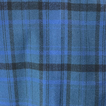 100% Organic Cotton Shades of Deep Navy Blue and Black Plaid Infinity and Blanket Scarves - Tampa Home & Garden Store