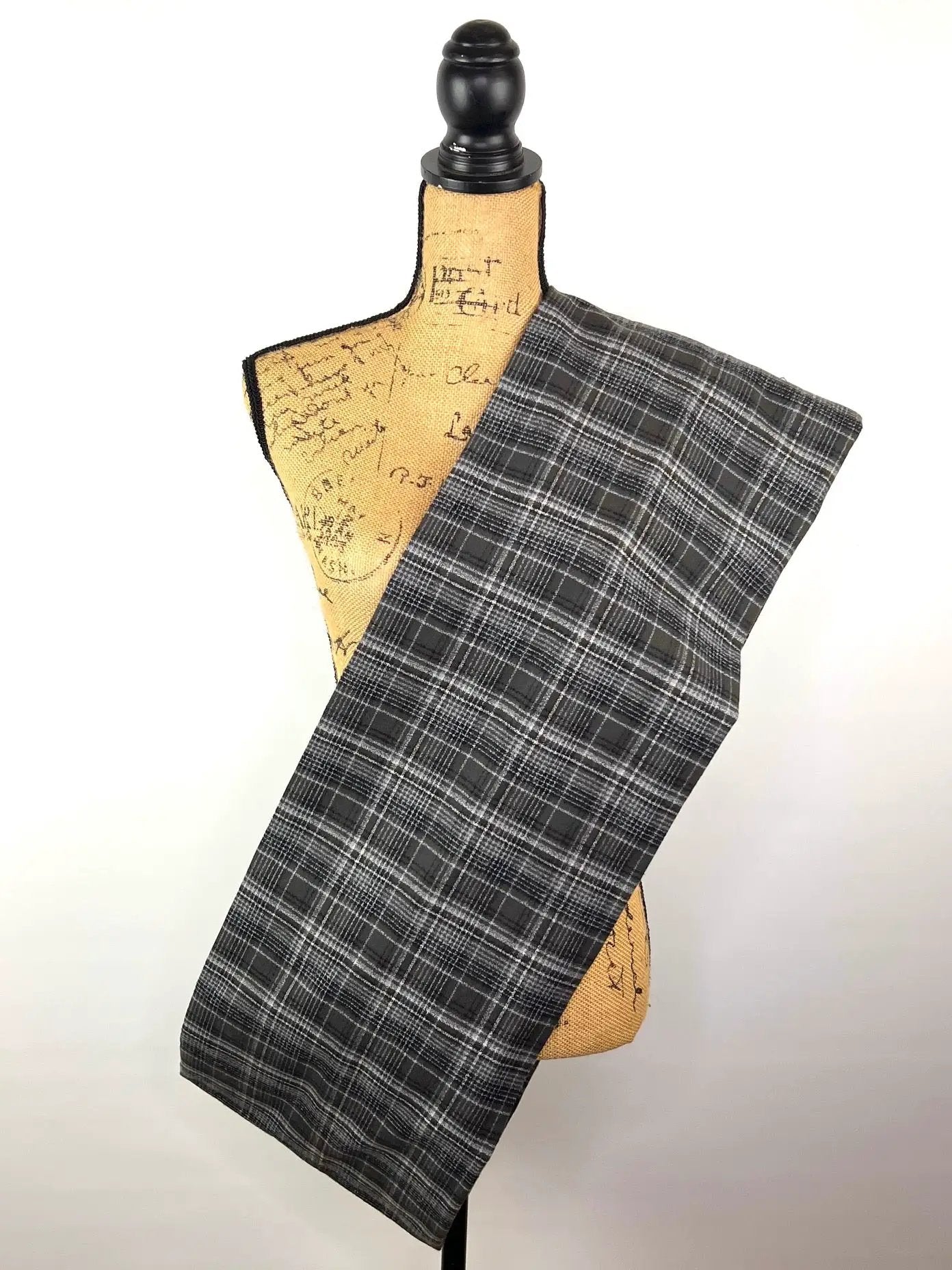 100% Organic Cotton Warm Dark Grey, Black and White Plaid Infinity and Blanket Scarves - Tampa Home & Garden Store