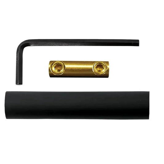 Brass screw-tight shrink tube wire connectors kit with black heat shrink tube on Tampa Home & Garden Store