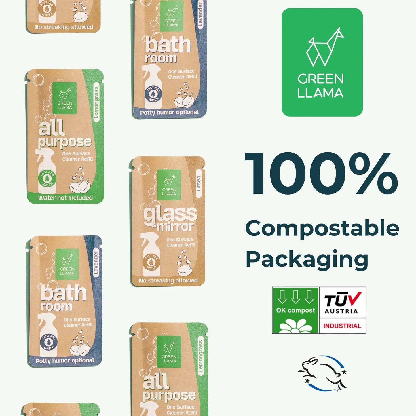 Bathroom Cleaner Refills Lavender Fragrance Pack of 3 by Green Llama on Tampa Home & Garden Store
