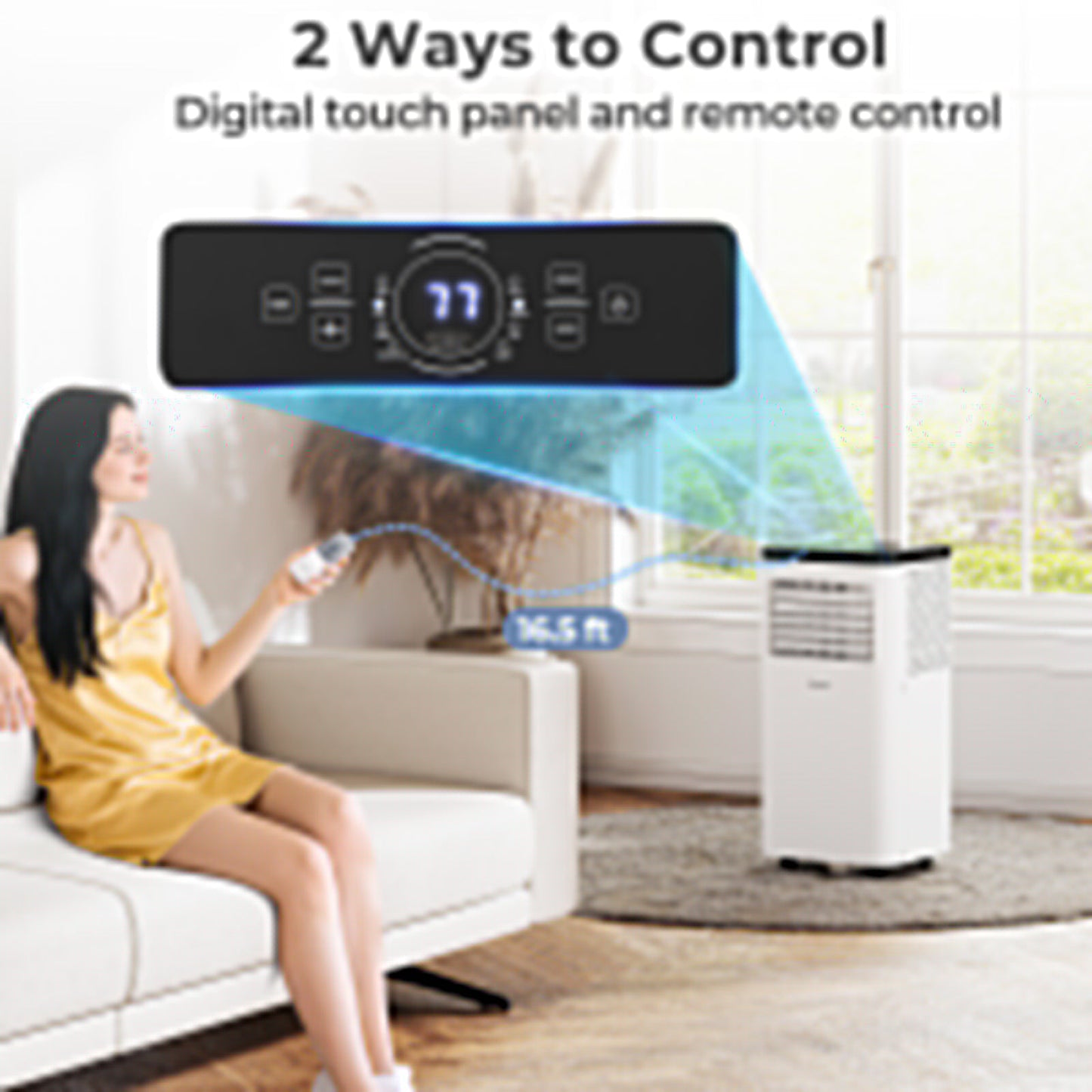 Aire Acondicionado Portátil de 10000 BTU, Unidad de Aire Acondicionado de Piso 3 en 1