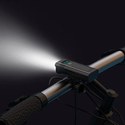 Stevvex 10000mAh USB rechargeable 8 LED front bike light IP65 waterproof lighting modes on Tampa Home & Garden Store