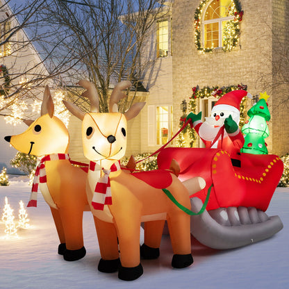 7.2 ft Santa riding red sled with LED lights DirectDeals decor on Tampa Home & Garden Store