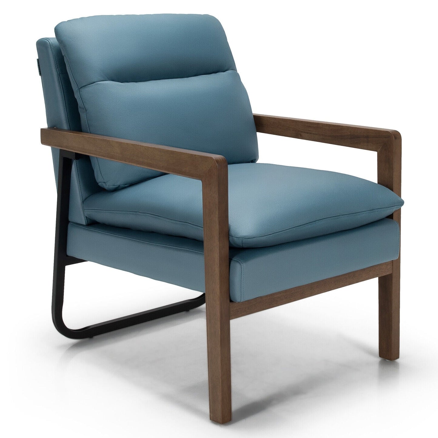 Sillón individual con respaldo y asiento acolchados extra gruesos - Verde