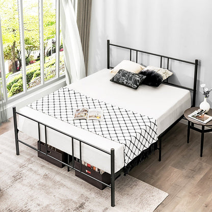 Base de cama tipo plataforma tamaño Full/Queen con cabecera alta - Tamaño Full