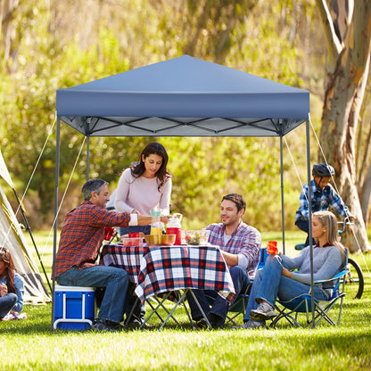 GemGear 6.6x6.6 ft blue outdoor pop-up canopy tent with UPF 50+ sun protection on Tampa Home & Garden Store