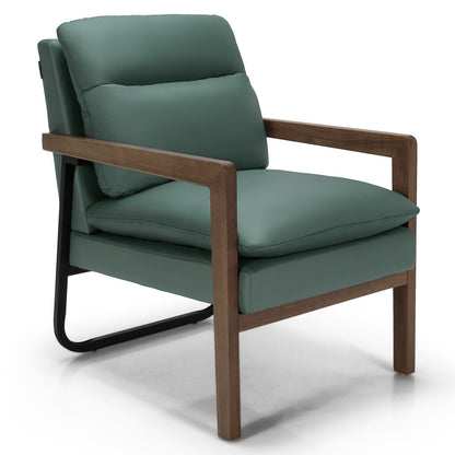 Sillón individual con respaldo y asiento acolchados extra gruesos - Verde