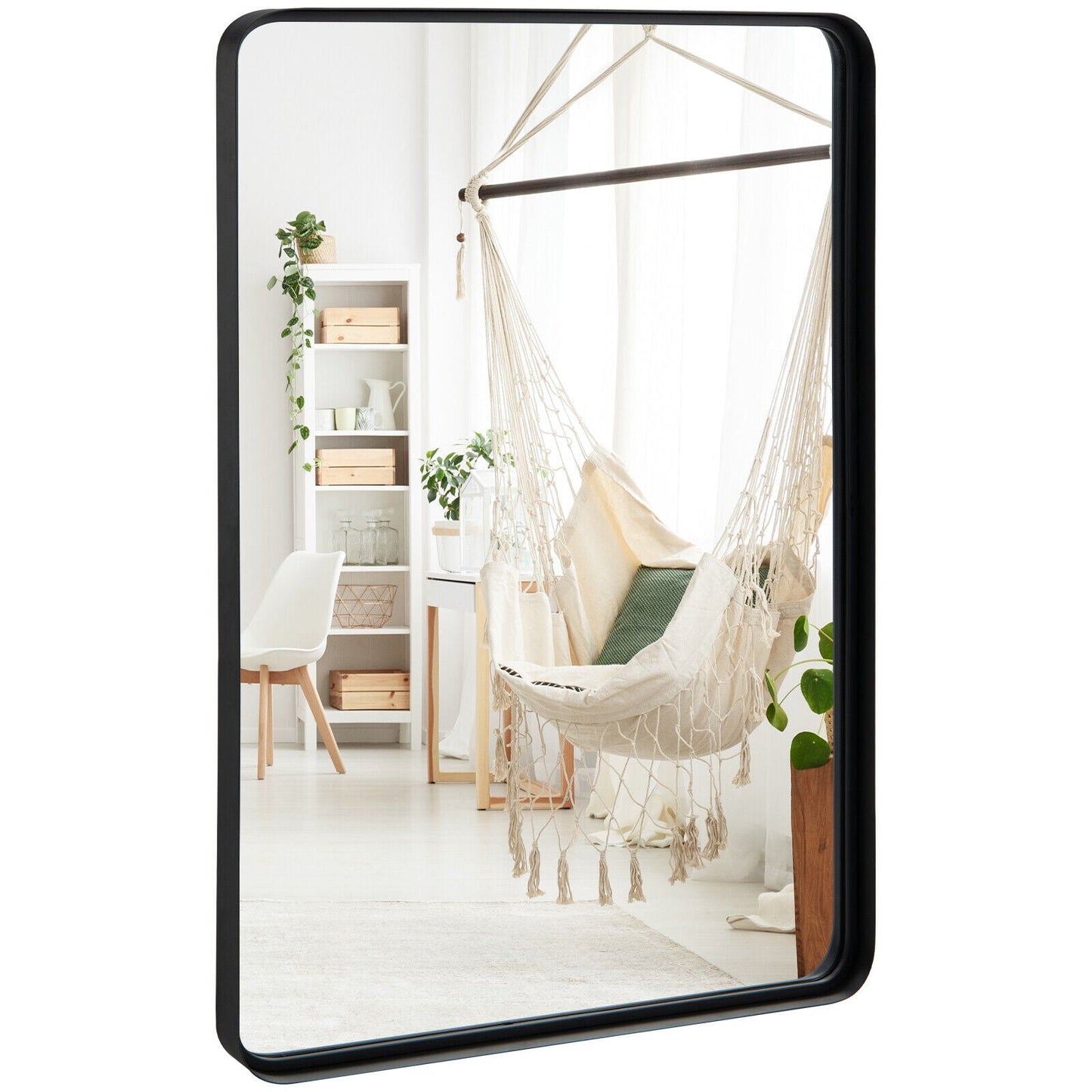 Espejo de baño rectangular con montaje en pared - Espejo de tocador-L