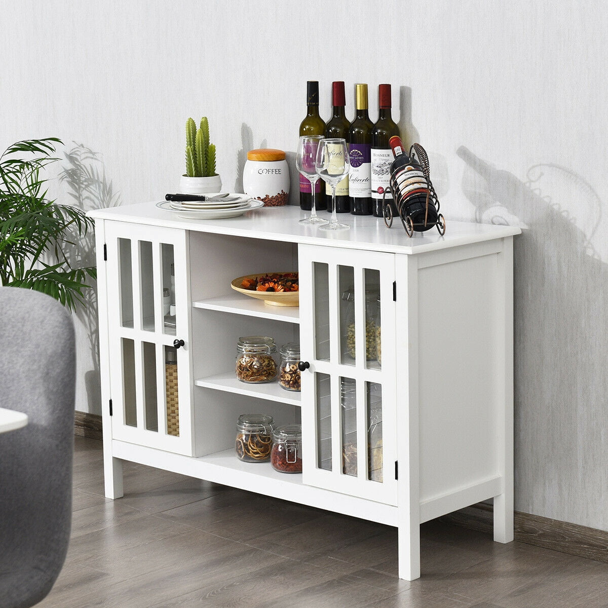 Mueble para TV de madera para televisor de 50 pulgadas - Blanco