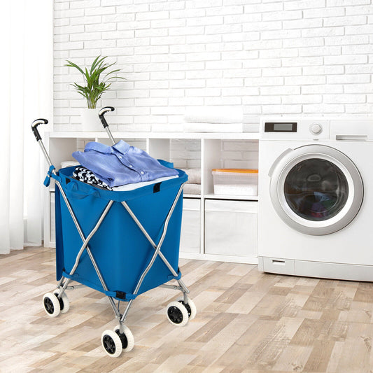 Folding Shopping Utility Cart with Water-Resistant Removable Canvas Bag - Tampa Home & Garden Store