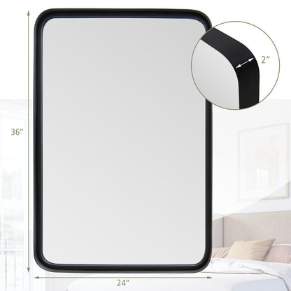 Espejo de baño rectangular con montaje en pared - Espejo de tocador-L