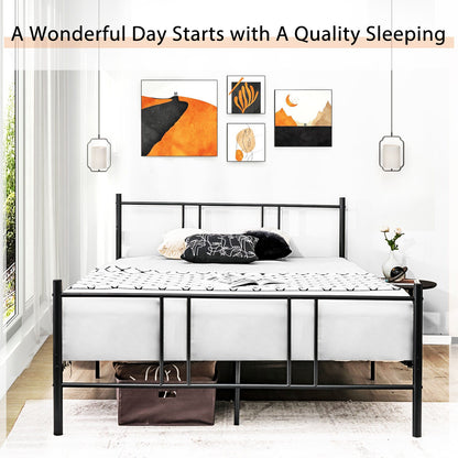 Base de cama tipo plataforma tamaño Full/Queen con cabecera alta - Tamaño Full