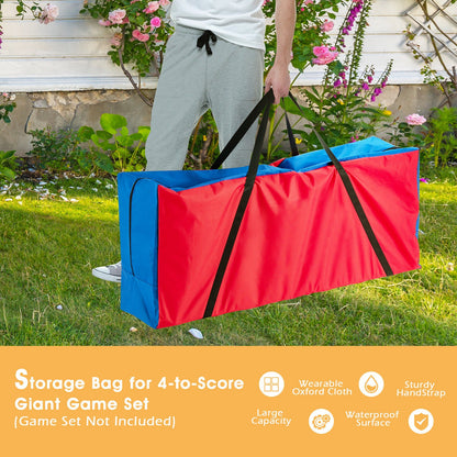 Giant carry storage bag for 4-in-a-Row game in blue/red, with durable zipper and black handles on Tampa Home & Garden Store
