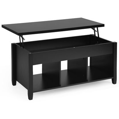 Mesa de centro con compartimento de almacenamiento oculto - Blanco