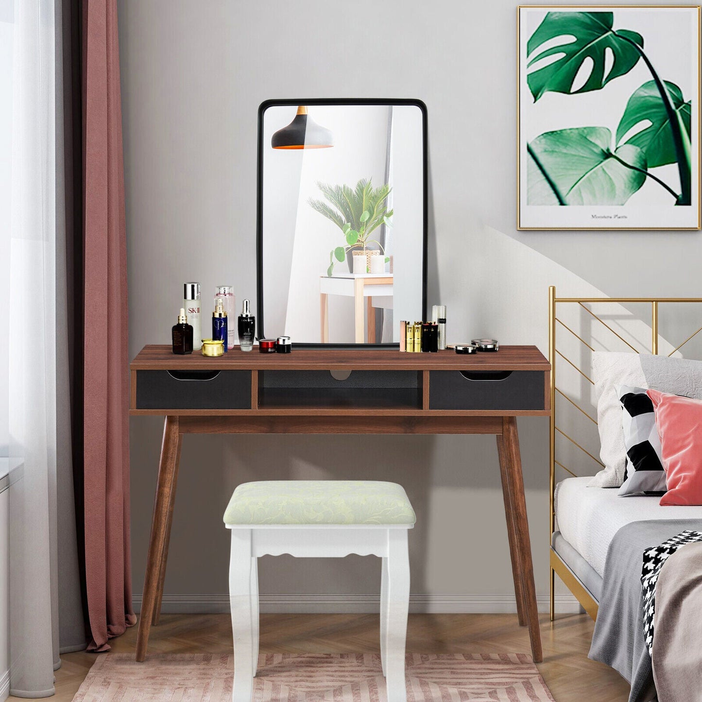 Espejo de baño rectangular con montaje en pared - Espejo de tocador-L