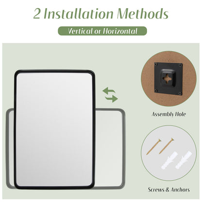 Espejo de baño rectangular con montaje en pared - Espejo de tocador-L