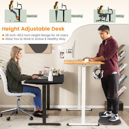 Electric Standing Desk Adjustable Stand up Computer Desk Anti-collision-Natural