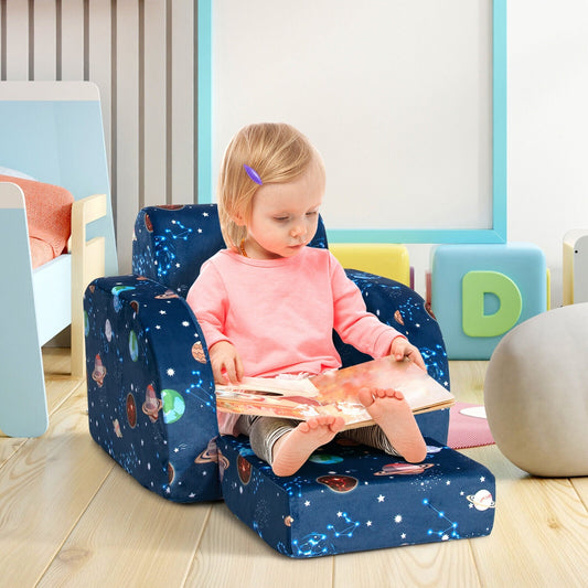 3-in-1 Convertible Kid Sofa Bed Flip-Out Chair Lounger for Toddler - Tampa Home & Garden Store