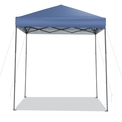 6.6 x 6.6 Feet Outdoor Pop-up Canopy Tent with UPF 50+ Sun Protection-Blue