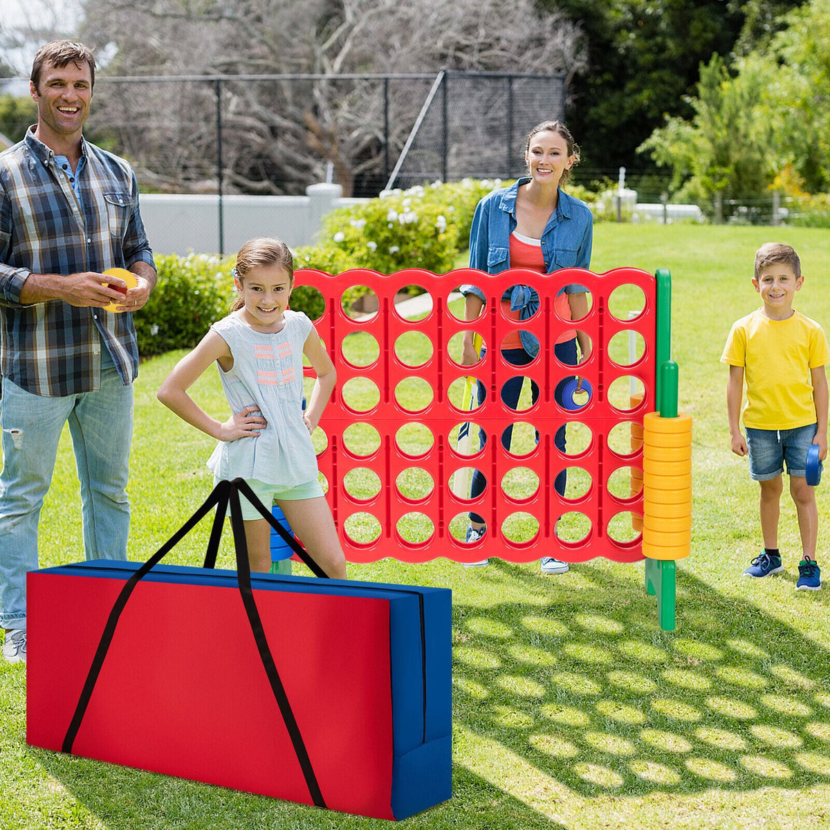 Giant Carry Storage Bag for 4 in a Row Game red front panel with durable zipper DirectDeals on Tampa Home & Garden Store