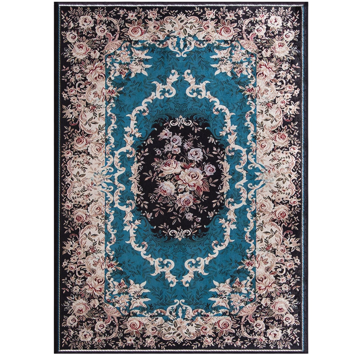 Area Rug with Non-Shedding Surface and Anti-slip Bottom-S