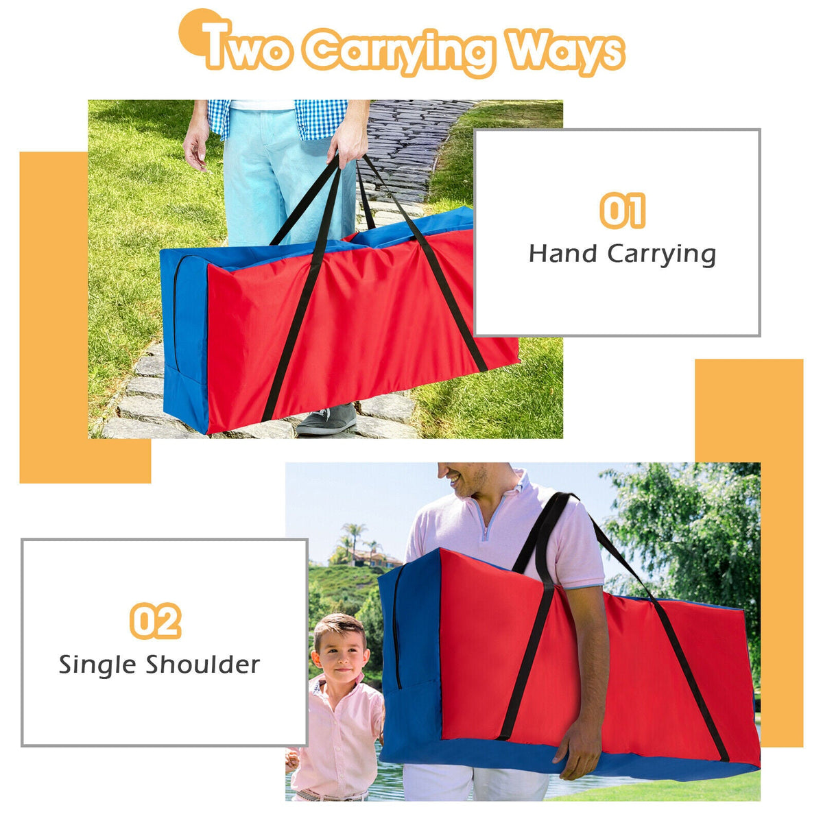 Giant carry bag for 4 in a Row game, red and blue with durable zipper and handles DirectDeals on Tampa Home & Garden Store
