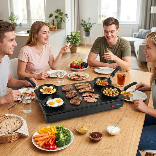 Electric raclette grill with 4 nonstick woks and spatulas by DirectDeals on Tampa Home & Garden Store