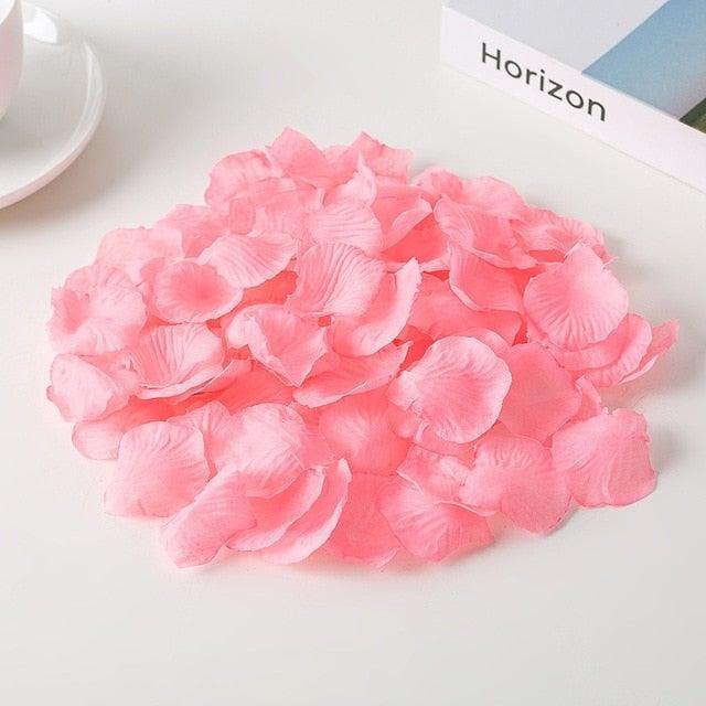 Stevvex 1000pcs pink rose petals for wedding decor artificial flora on Tampa Home & Garden Store