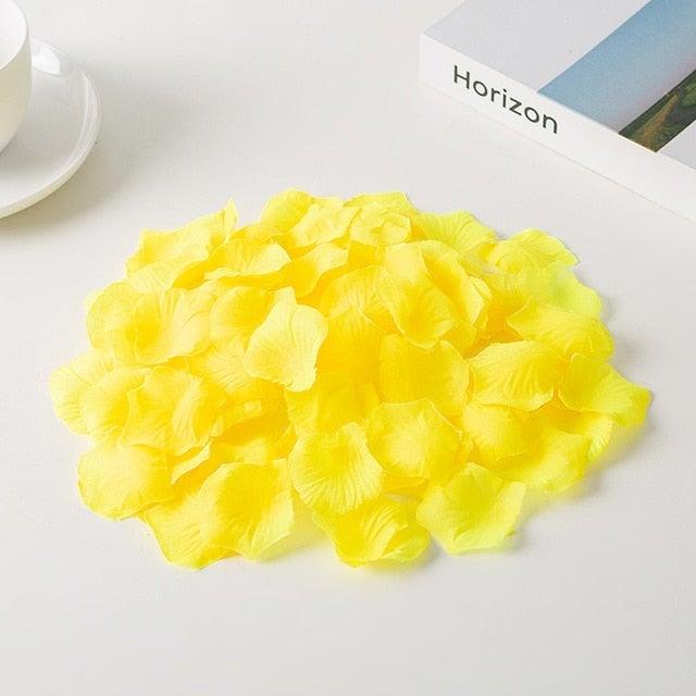 Artificial rose petals yellow 1000pcs loose wedding decor Stevvex on Tampa Home & Garden Store