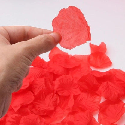 Stevvex 1000pcs red artificial rose petals for wedding decor fabric petals on Tampa Home & Garden Store