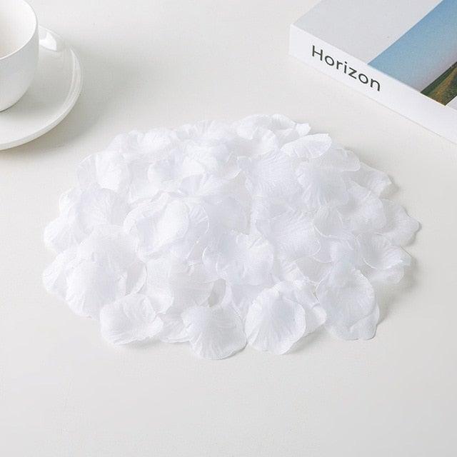 1000pcs white artificial rose petals, separated and deodorized, for wedding and party decor on Tampa Home & Garden Store