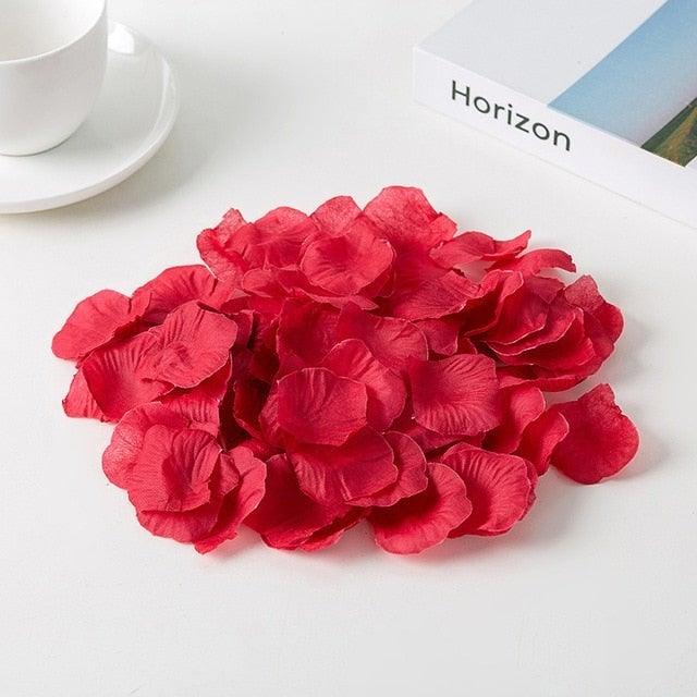 Artificial red rose petals for wedding and party decor on Tampa Home & Garden Store