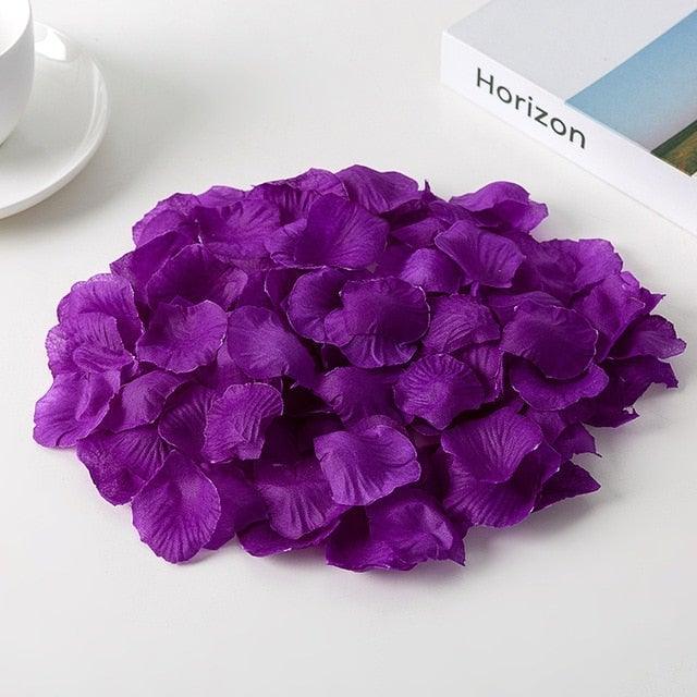 Purple artificial rose petals, 1000pcs, Stevvex ST50DE01945LDB artificial flora for weddings on Tampa Home & Garden Store