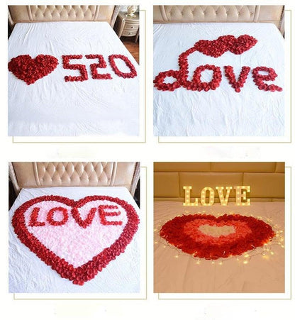 Stevvex 1000pc red artificial rose petals for wedding decor and romantic occasions on Tampa Home & Garden Store