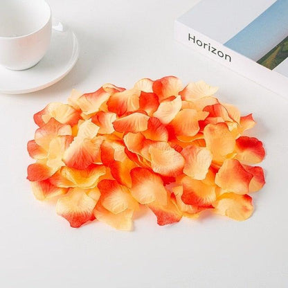 Artificial rose petals 1000pcs orange yellow mix for wedding decor Stevvex ST50DE01945LDB on Tampa Home & Garden Store