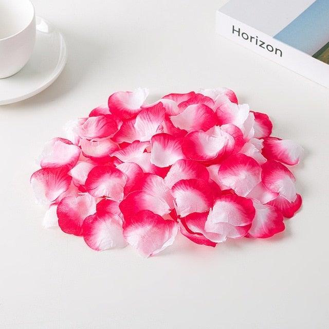 1000pcs pink white rose petals Stevvex artificial floral decorations for weddings on Tampa Home & Garden Store