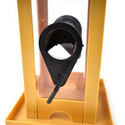 Hook type solar lamp bird feeder, yellow frame with black mounting hook by Sell My Stuff on Tampa Home & Garden Store