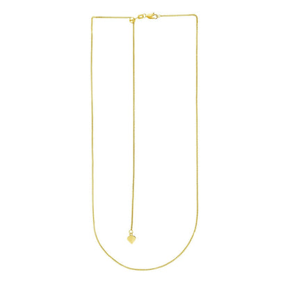 14k yellow gold adjustable wheat chain necklace by Bids.com with small heart pendant on Tampa Home & Garden Store