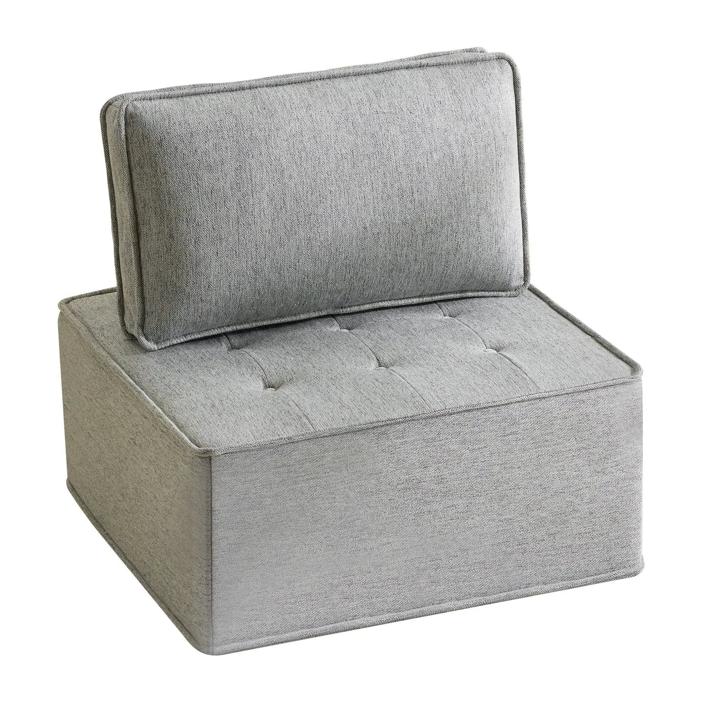 Sofa With Modular Splicing Design armless chair in gray fabric by Unique Piece Furniture on Tampa Home & Garden Store
