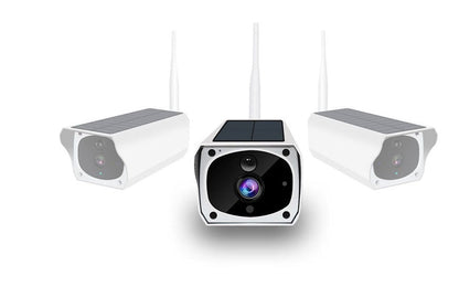 Solar surveillance cameras white cube with top solar panel and three cameras Sell My Stuff on Tampa Home & Garden Store